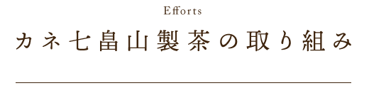 カネ七畠山製茶の取り組み