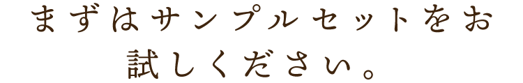 まずはサンプルセットを