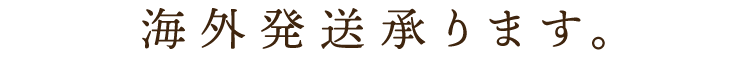 海外発送承ります